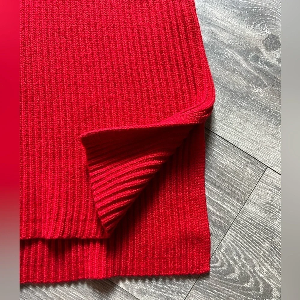 J. Crew sleeveless knit sweater top in vibrant red. Size m